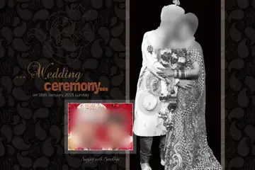 Free Luxury Wedding Album Cover PSD – Gold Frame