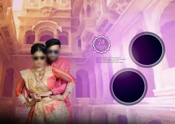 Free Luxury Wedding Photo Album 17x24 PSD – Mandala Art