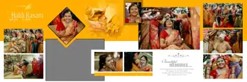 Free Minimal Haldi Wedding Album 12x36 PSD – Paisley Pattern