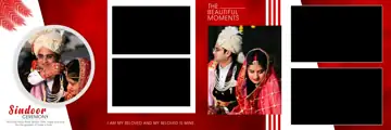 Free Minimal Wedding Album 12x36 PSD – Glitter Accents