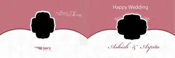 Free Modern Wedding Album Cover PSD – Paisley Pattern