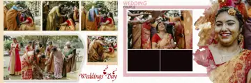 Free Ornate Haldi Wedding Album 12x36 PSD – Geometric Lines