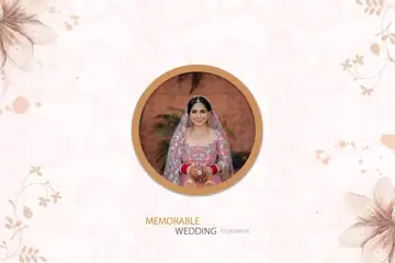 Free Ornate Wedding Album Cover PSD – Pastel Clouds