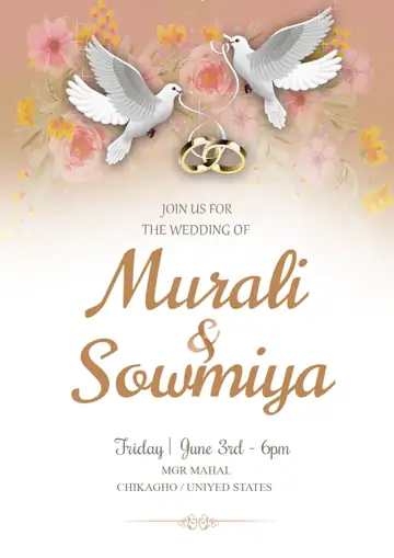Free Premium Wedding Invitation PSD – Kolam Pattern