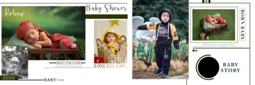 Free Regal Birthday & Baby Album 12x36 PSD – Lace Ornaments
