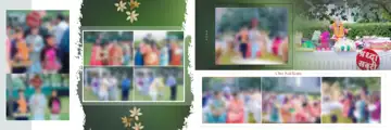 Free Regal Engagement Wedding Album 12x36 PSD – Gold Frame