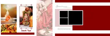 Free Regal Wedding Album 12x36 PSD – Floral Border