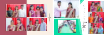 Free Rich Maroon Engagement Wedding Album 12x36 PSD – Damask Texture