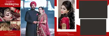 Free Rich Maroon Indian Wedding Album 12x36 PSD – Bokeh Lights