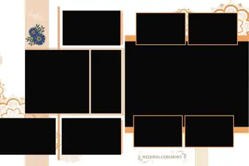 Free Rich Maroon Wedding Photo Album 20x30 PSD – Temple Motif