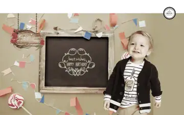 Free Royal Birthday & Baby Album PSD – Geometric Lines
