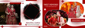 Free Soft Pastel Wedding Album 12x36 PSD – Damask Texture