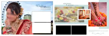Free Stylish Mehndi Wedding Album 12x36 PSD – Gold Frame