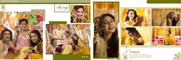 Free Stylish Mehndi Wedding Album 12x36 PSD – Paisley Pattern