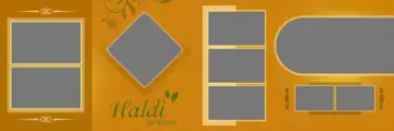 Free Timeless Haldi Wedding Album 12x36 PSD – Glitter Accents