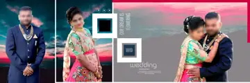 Free Timeless Karizma Wedding Album 12x36 PSD – Floral Border