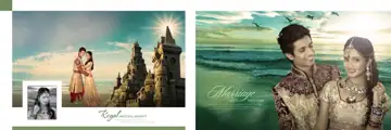 Free Vibrant Wedding Album 12x36 PSD – Temple Motif