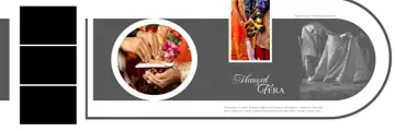 Fresh & Fresh Wedding Album 12x36 PSD with Watercolour Splash