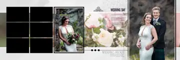 Fresh Geometric Lines Engagement Wedding Album 12x36 PSD