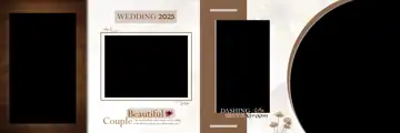 Fresh & Graceful Wedding Album 12x36 PSD with Damask Texture