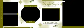 Fresh & Luxury Wedding Album 12x36 PSD with Lotus Design