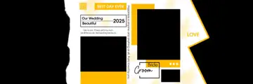 Fresh & Ornate Wedding Album 12x36 PSD with Brush Strokes