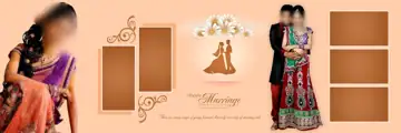 Fresh Pastel Clouds Wedding Album 12x36 PSD