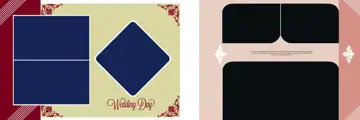 Fresh Peacock Art Wedding Album 12x36 PSD