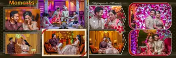 Fresh Temple Motif Indian Wedding Album 12x36 PSD