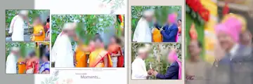 Fresh Watercolour Splash Karizma Wedding Album 12x36 PSD