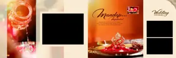 Fresh Watercolour Splash Wedding Album 12x36 PSD
