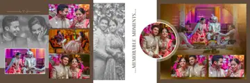Golden Album 12x36 PSD for Indian Wedding – Pastel Clouds