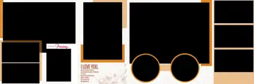 Golden & Artistic Wedding Album 12x36 PSD with Mandala Art