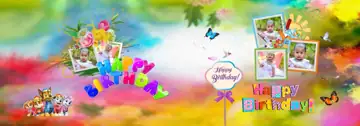 Golden Birthday & Baby Album PSD – Vintage Frame