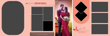 Golden Bokeh Lights Wedding Album 12x36 PSD