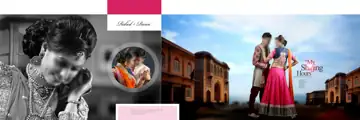 Golden & Classic Wedding Album 12x36 PSD with Temple Motif