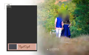 Golden Lace Ornaments Wedding Photo Album 15x24 PSD