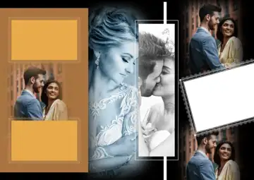 Golden Lotus Design Wedding Photo Album 17x24 PSD