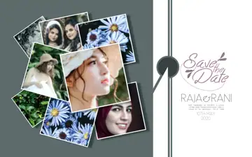 Golden Photo Album 18x24 PSD for Wedding – Damask Texture