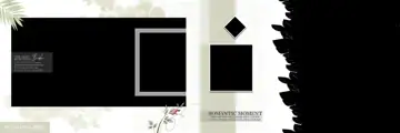 Golden & Rich Maroon Wedding Album 12x36 PSD with Pastel Clouds