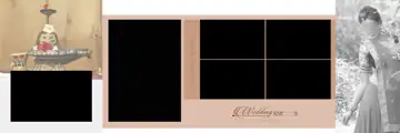 Golden & Timeless Wedding Album 12x36 PSD with Glitter Accents