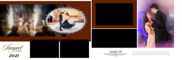 Golden Wedding Album 12x36 PSD – Damask Texture