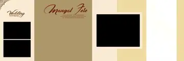 Golden Wedding Album 12x36 PSD – Vintage Frame