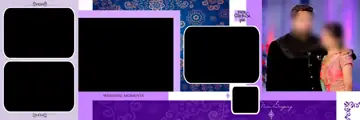 Golden Wedding Album 12x36 PSD with Damask Texture