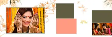 Graceful Brush Strokes Indian Wedding Album 12x36 PSD