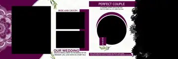 Graceful & Fresh Wedding Album 12x36 PSD with Peacock Art