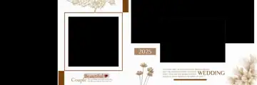 Graceful & Grand Wedding Album 12x36 PSD with Temple Motif