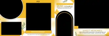 Graceful & Royal Wedding Album 12x36 PSD with Floral Border