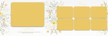 Graceful & Soft Pastel Wedding Album 12x36 PSD with Gold Frame