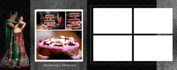 Graceful Vintage Frame Wedding Photo Album 12x30 PSD